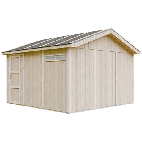 Garage Di Qualità Premium 13 M² - L378xl412 Cm - Garage Per Moto, Biciclette, Macchine Da Giardinaggio - Costruzione Con Pannelli Lp Smartside - Capannone Da Giardino M990b - Foto 6