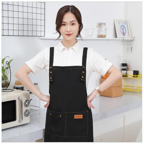 Grembiule Da Cucina Con 2 Tasche Black - Foto 2