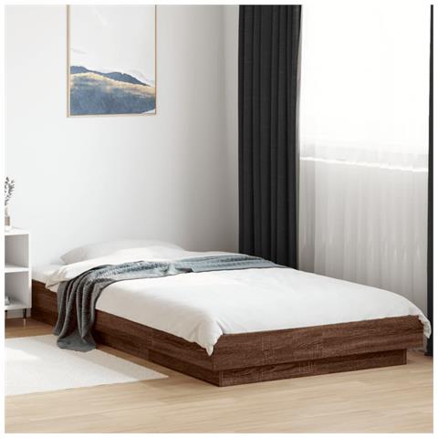 Giroletto Luci Led Rovere Marrone 90x190cm In Legno Multistrato - Foto 1