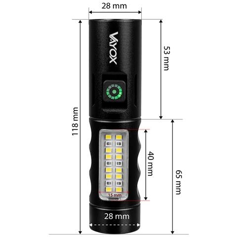 Torcia Ricaricabile 250lm 5w Led + Smd Va0184 - Foto 2