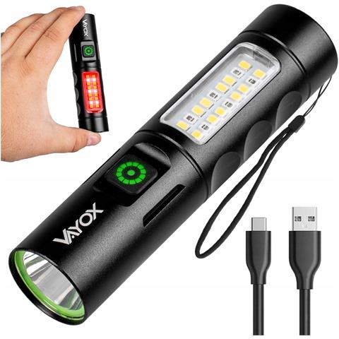 Torcia Ricaricabile 250lm 5w Led + Smd Va0184 - Foto 1