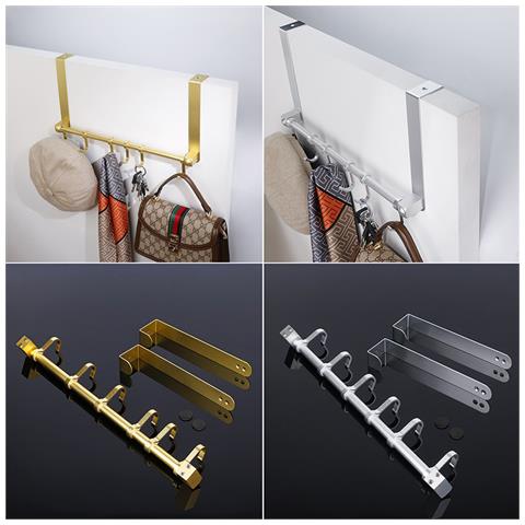 Appendiabiti Da Porta In Alluminio Per Camera Da Letto, Bagno E Altro Ancora Gold - Foto 3