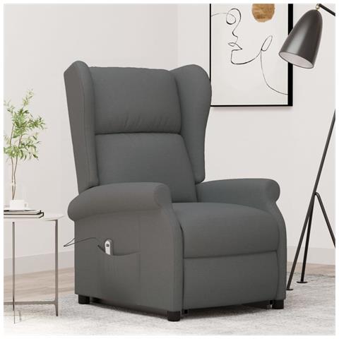 Lusso Casadino -  Poltrona Alzapersona In Tessuto Grigio Scuro - Foto 8