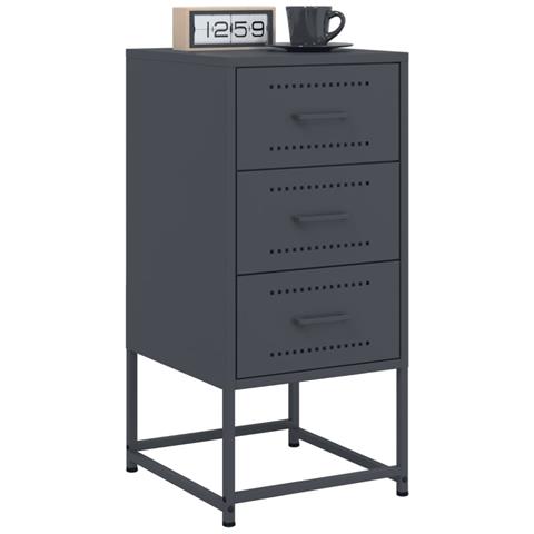 Lusso Casadino -  Comodini 2 Pz Antracite 36x39x78 Cm In Acciaio - Foto 2