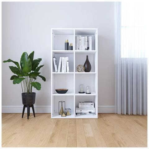 Lusso Casadino -  Libreria/credenza Bianca 66x30x130 Cm In Legno Multistrato - Foto 8