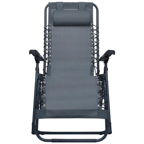 Sdraio Pieghevole Grigia In Textilene - Foto 1