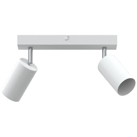 Faretto da soffitto 2 vie regolabile bianco GU10 - Foto 1