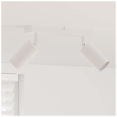 Faretto da soffitto 2 vie regolabile bianco GU10 - Foto 2