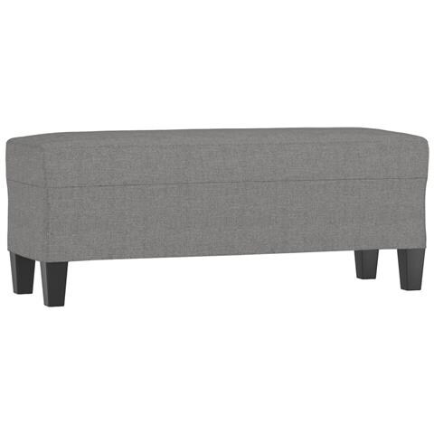 Panca Grigio Scuro 100x35x41 cm in Tessuto - Foto 1