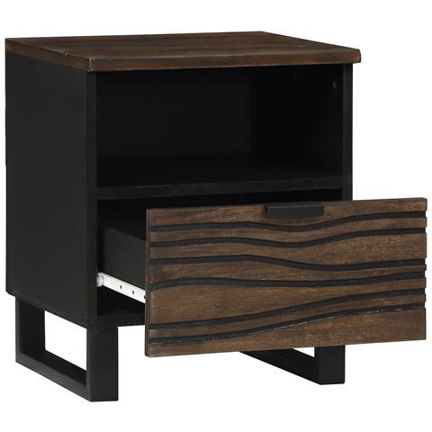 Armadi da comodino 2 pcs 40x33x46 cm Legno Massello di Mango - Foto 2