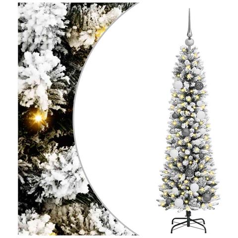 Albero di Natale snodato Bianco 150 cm PVC - Foto 1