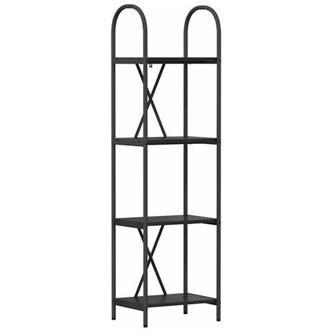 Libreria Rovere nero 40 x 30 x 146 cm Legno multistrato - Foto 1