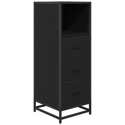 Mobile da Bagno con cassetto Rovere nero 35 x 37.5 x 100 cm - Foto 1