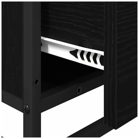 Mobile da Bagno con cassetto Rovere nero 35 x 37.5 x 100 cm - Foto 9