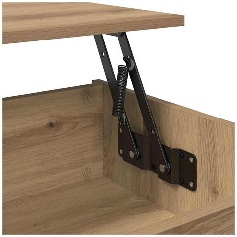 Tavolino da salotto rovere artigianale 80 x 50.5 x 41.5 cm - Foto 9