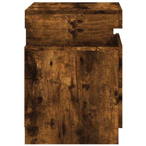 Comodino con Luci LED Rovere Fumo 35x39x55 cm - Foto 9