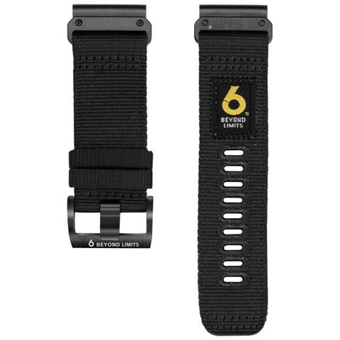 Cinturino In Nylon A Sgancio Rapido Compatibile Con Garmin Fenix 8/7x / 6x /epix Pro Black 22 Mm - Foto 1