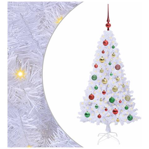 Albero di Natale artificiale Bianco 120 cm PVC e Acciaio - Foto 1