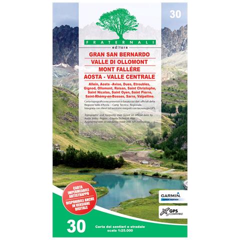 Carta n. 30. Gran San Bernardo, Valle di Ollomont, Mont Fallére, Aosta 1:25.000 - Foto 1