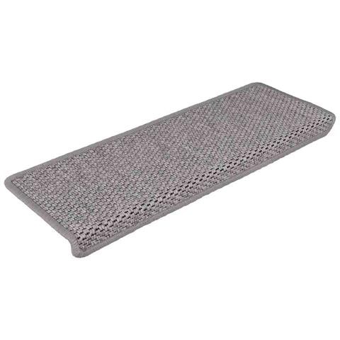 Tappeti Autoadesivi Scale Aspetto Sisal 30 pz 65x21x4cm Argento - Foto 2