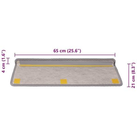 Tappeti Autoadesivi Scale Aspetto Sisal 30 pz 65x21x4cm Argento - Foto 8
