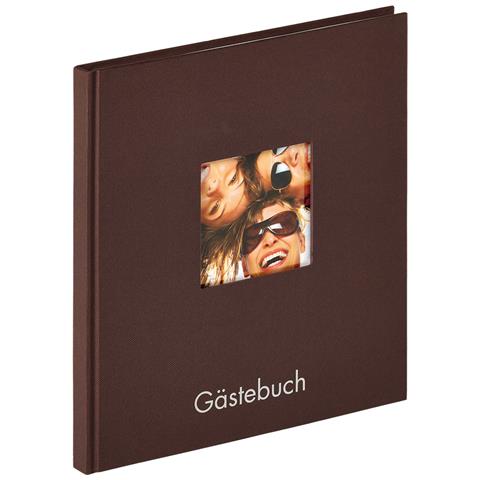 Libro Degli Ospiti Fun, Marrone Scuro, 23x25 Cm - Foto 1