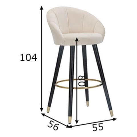 Sgabello da bar Praga, crema /oro /nero. - Foto 1