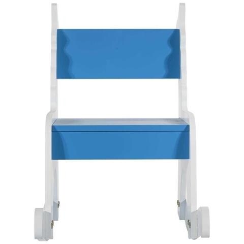 Sedia A Dondolo Per Bambini In Legno Laccata Blu 33x55x51,5 Cm - Foto 2