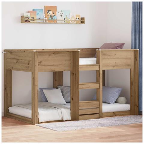 Letto a Castello per Bambini Rovere artigianale 90 x 190 cm - Foto 2