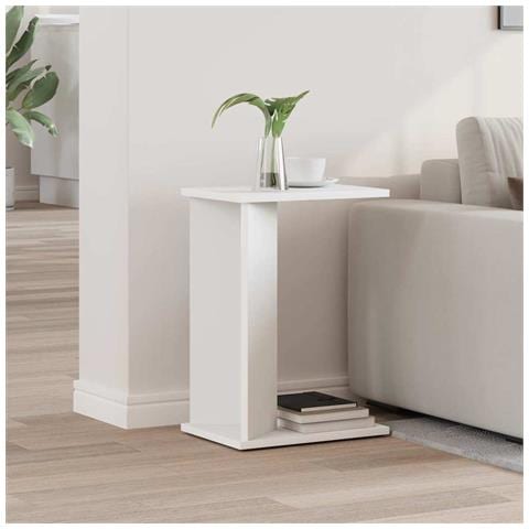 Tavolino Bianco 35 x 25 x 50 cm Legno multistrato - Foto 2