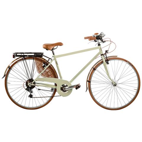 Bici Misura 28 City Bike Vintage Linea Sport Peugeot Bicicletta Da Uomo Con Cambio 6v Completa Di Accessori Luci A Led - 54 Panna - Foto 1