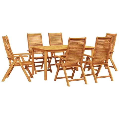 Set da Pranzo per Giardino 7 pcs Marrone - Foto 1