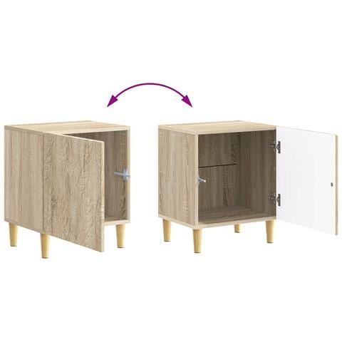 Comodino 2 pcs Rovere Sonoma 43 x 34,5 x 50 cm - Foto 9