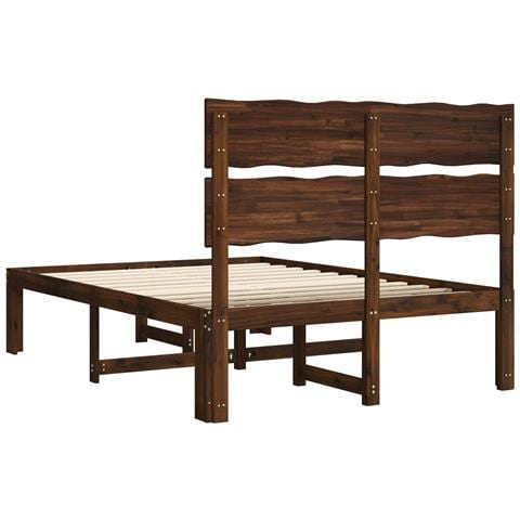 Letto matrimoniale con testiera ROSTOCK Marrone Scuro - Foto 2