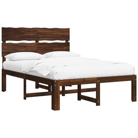 Letto matrimoniale con testiera ROSTOCK Marrone Scuro - Foto 1