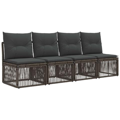 Set Divano da Giardino 10 pz Grigio polyrattan - Foto 2