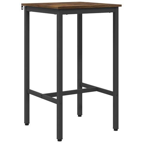 Tavolo da bar 52 x 52 x 90 cm Legno ingegnerizzato Rovere Fumo - Foto 1