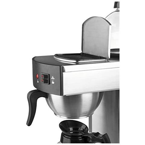 69272 - Macchina da caffè elettrica con 2 caraffe, 2100 W, 1,8 litri - Grigio - Foto 3