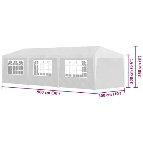 Tenda per Feste 3x9 m Bianca - Foto 6