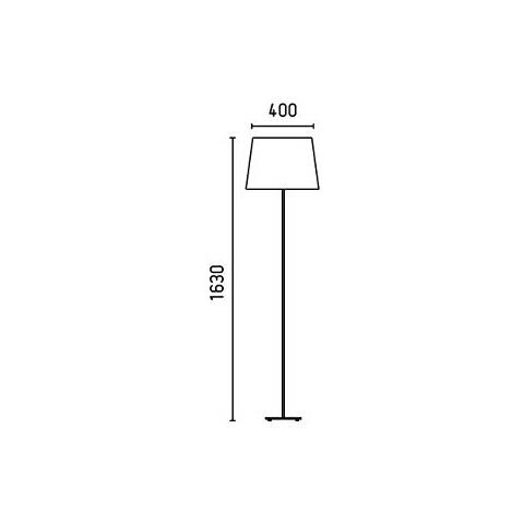 metallo colore: bianco protezione schermo Proiettore Barcellona Sweet 29958-Sobremesas e lampade da pavimento 20W in tessuto