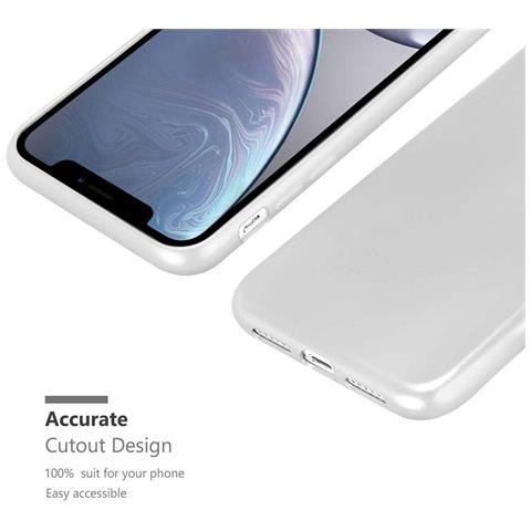 Cadorabo Custodia Compatibile Con Apple Iphone Xr In Argento Metallico - Coperchio Protettivo In Silicone Tpu Flessibile - Foto 9