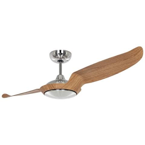 Ventilatore Da Soffitto Eco Talos Cromo Spazzolato-Rovere Naturale - Foto 2