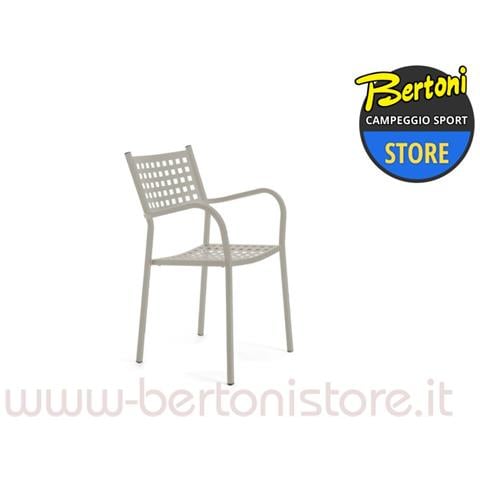 Sedia Da Giardino Con Braccioli Poltrona Alice Ch1651 - Alice Ch1651 Grigio Antico - Foto 4