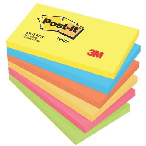 Foglietti Riposizionabili ® Notes Energy 76x127 Mm Neon Assortiti Conf. 6 Blocchetti Da 100 Ff - 655-tfen - Foto 1