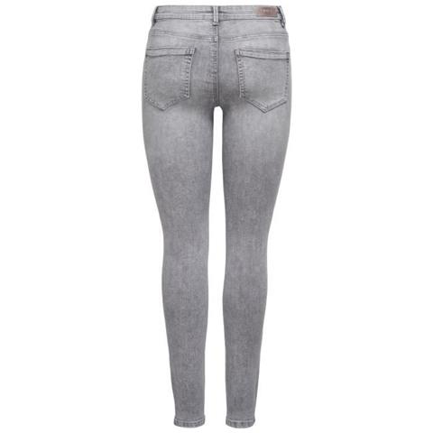 Jeans Skinny A Vita Classica Donna Grigio Denim - Foto 1