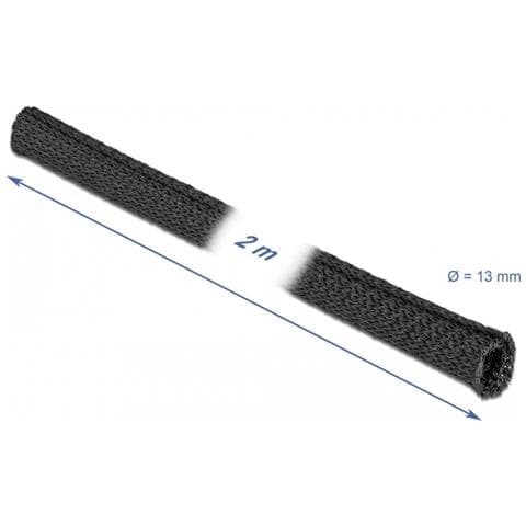 Manicotto intrecciato autochiudente 2 m x 13 mm nero - Foto 2