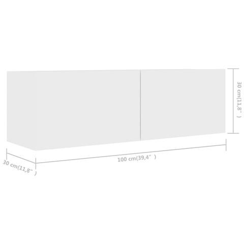 Set Mobili Porta TV 8pz Bianco in Legno Multistrato - Foto 2