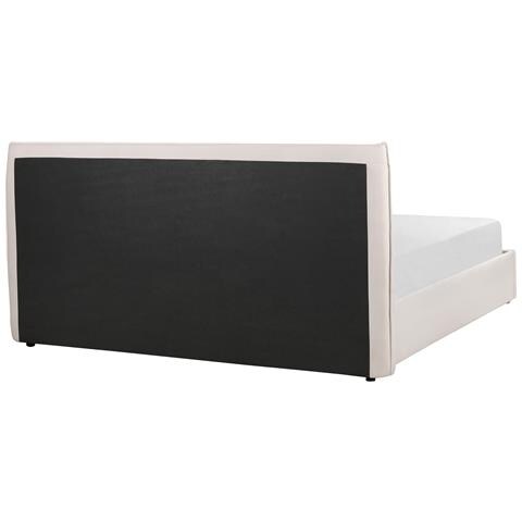 Letto Contenitore Velluto Bianco Crema 180 X 200 Cm Lavaur - Foto 8