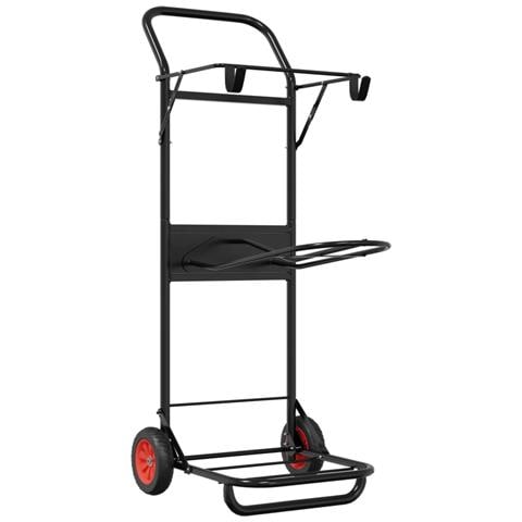 Carrello Da Sella Pieghevole Nero In Acciaio - Foto 1