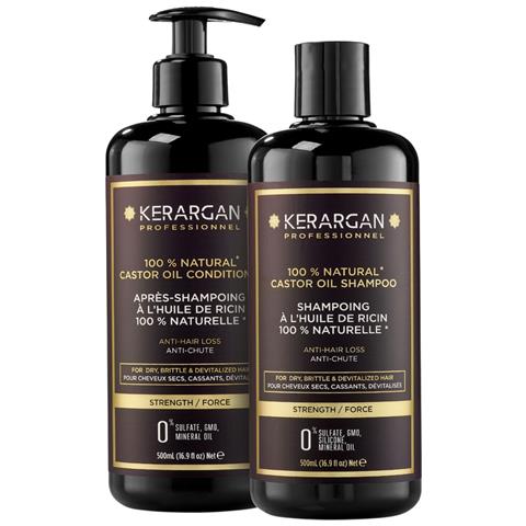 Duo Anti-caduta Shampoo & Balsamo All'olio Di Ricino Per Capelli Secchi, Fragili, Devitalizzati - Favorisce La Crescita - Senza Solfati, Silicone, Gmo - 2x500 Ml - Foto 1